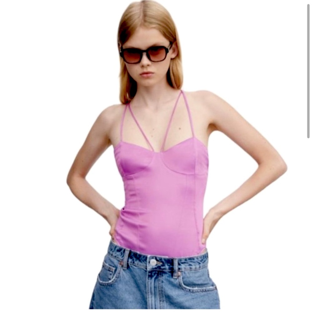 Zara Satin Multi Strap Bodysuit